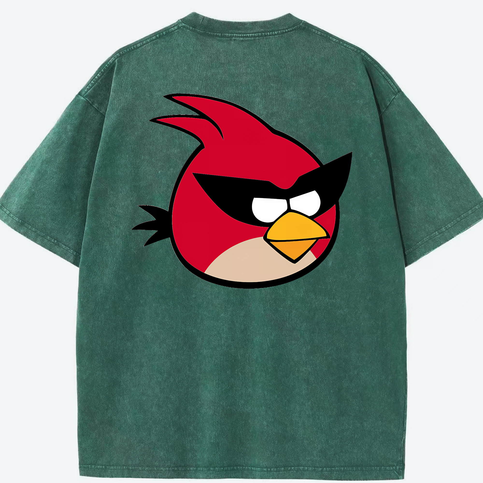 （画像用） Angry Birds アングリーバード 綿100% ヴィンテージ風 半袖Tシャツ（背面プリント）